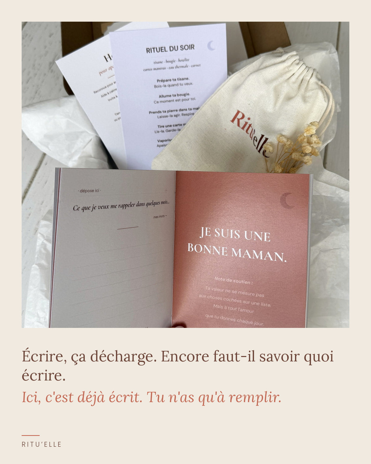 Page du carnet Ritu'elle : je suis une bonne maman