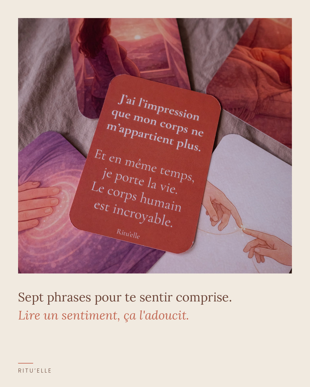 Cartes mantras du coffret grossesse Ritu'elle