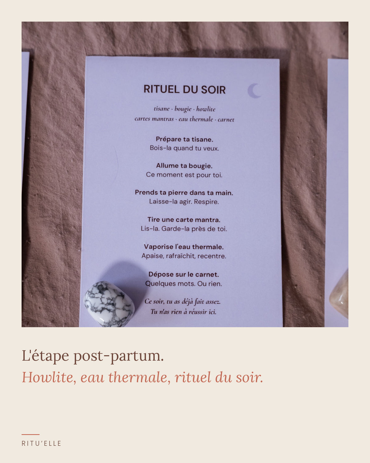 L'étape post-partum du Parcours Ritu'elle