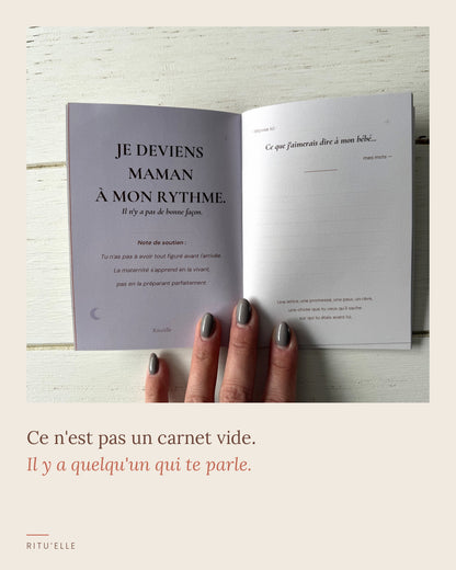 Double page intérieure d'un carnet Ritu'elle